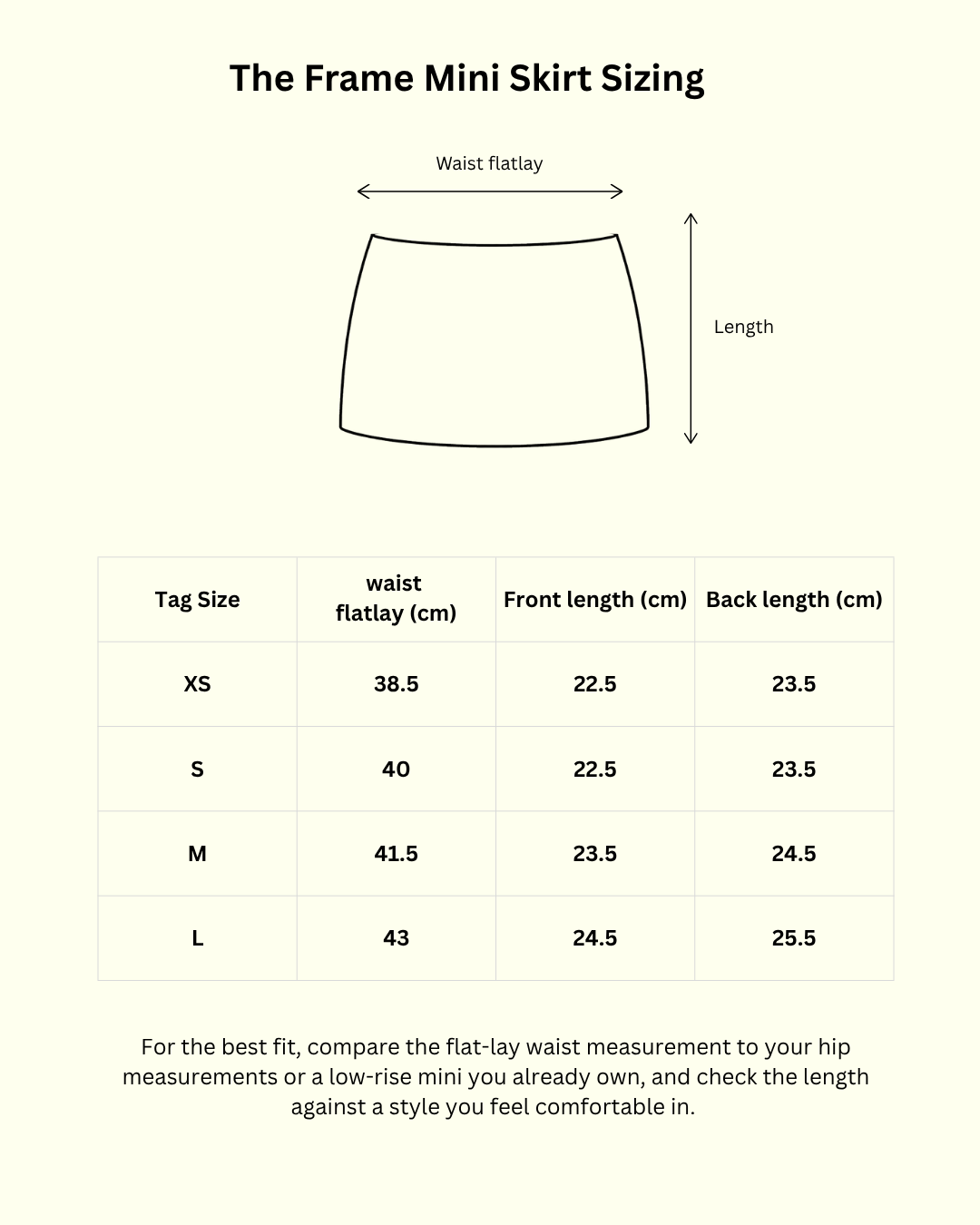 Chart Mini Rasa Sizing Chart – Tabula Rasa Studio Pty Ltd